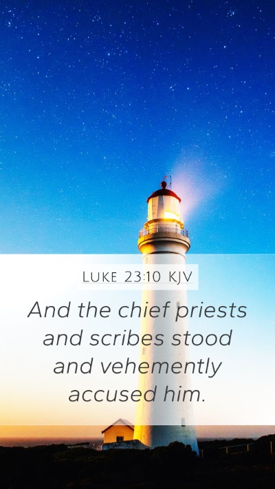 Luke 23:10 KJV Bible Verse Image