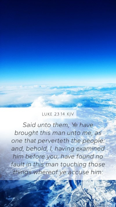 Luke 23:14 KJV Bible Verse Image