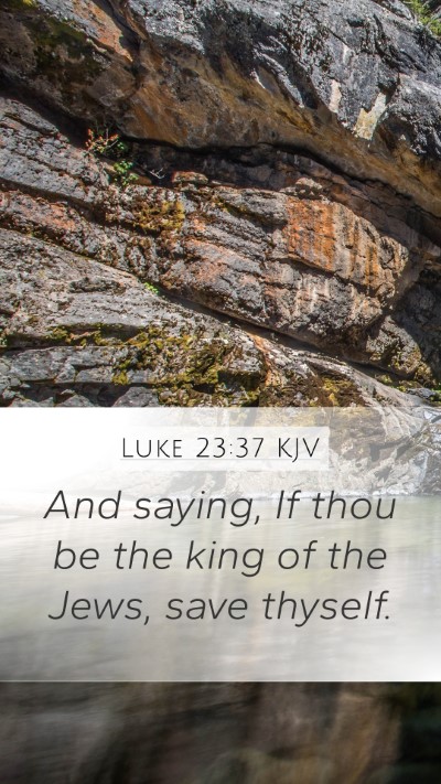 Luke 23:37 KJV Bible Verse Image