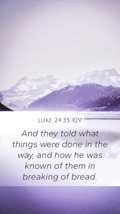 Luke 24:35 KJV Bible Verse Image