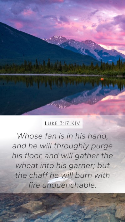 Luke 3:17 KJV Bible Verse Image