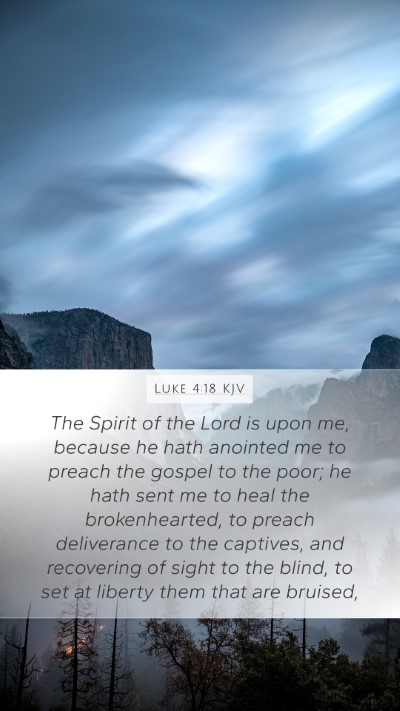 Luke 4:18 KJV Bible Verse Image