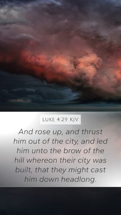Luke 4:29 KJV Bible Verse Image