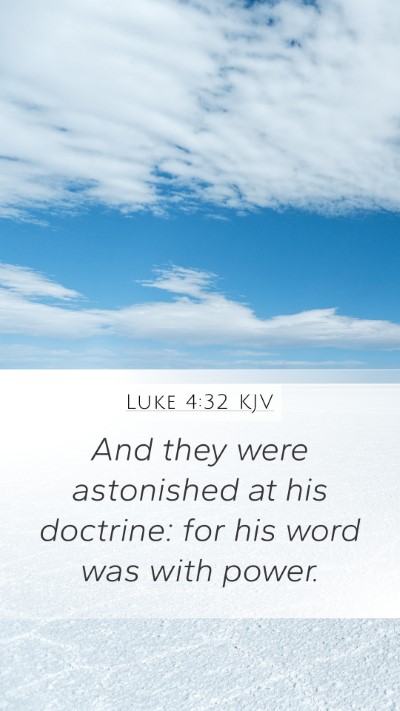 Luke 4:32 KJV Bible Verse Image