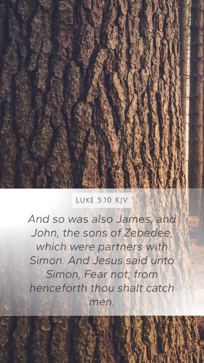 Luke 5:10 KJV Bible Verse Image