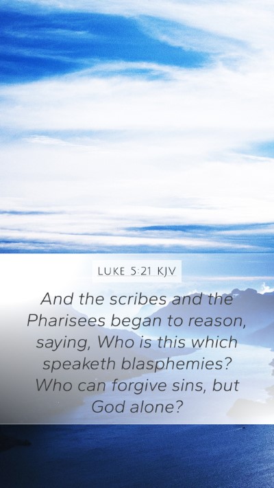 Luke 5:21 KJV Bible Verse Image