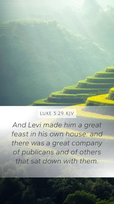 Luke 5:29 KJV Bible Verse Image