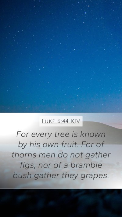 Luke 6:44 KJV Bible Verse Image