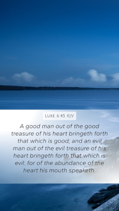 Luke 6:45 KJV Bible Verse Image