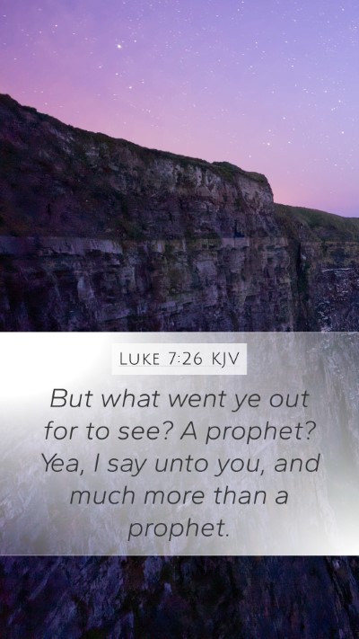 Luke 7:26 KJV Bible Verse Image