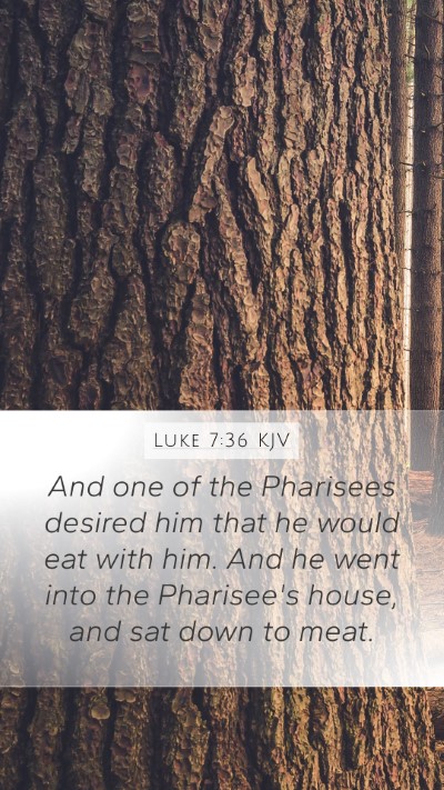Luke 7:36 KJV Bible Verse Image
