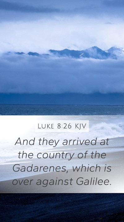 Luke 8:26 KJV Bible Verse Image