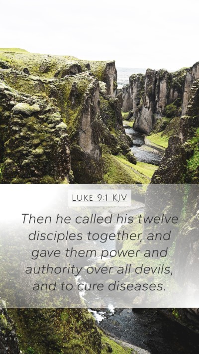 Luke 9:1 KJV Bible Verse Image