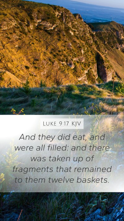 Luke 9:17 KJV Bible Verse Image
