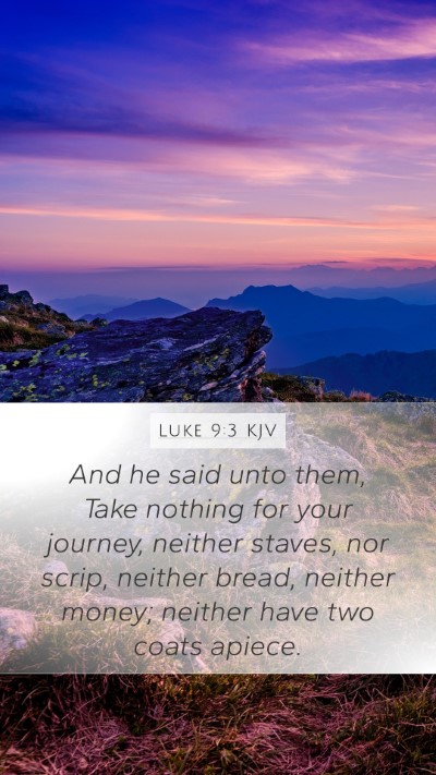 Luke 9:3 KJV Bible Verse Image