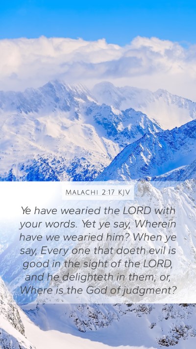 Malachi 2:17 KJV Bible Verse Image