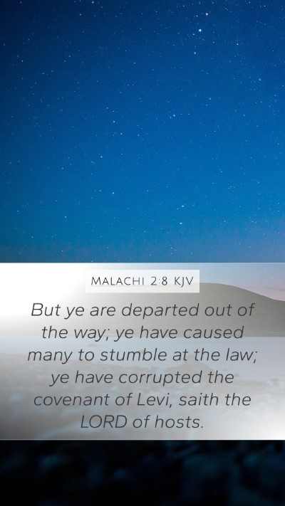 Malachi 2:8 KJV Bible Verse Image