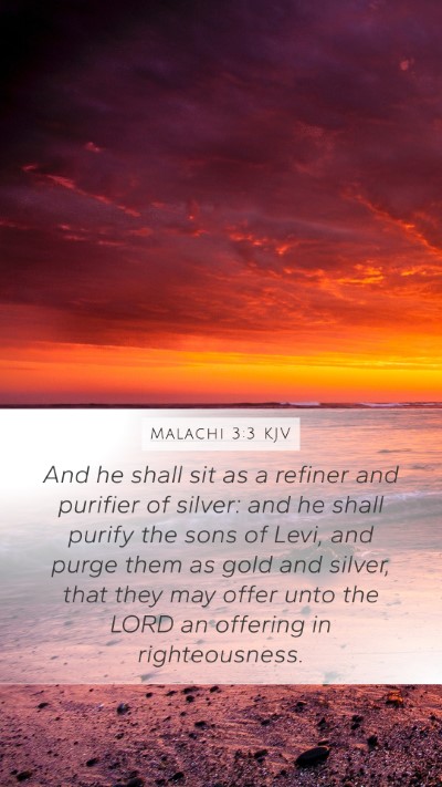 Malachi 3:3 KJV Bible Verse Image