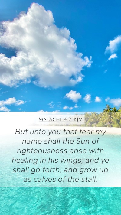 Malachi 4:2 KJV Bible Verse Image