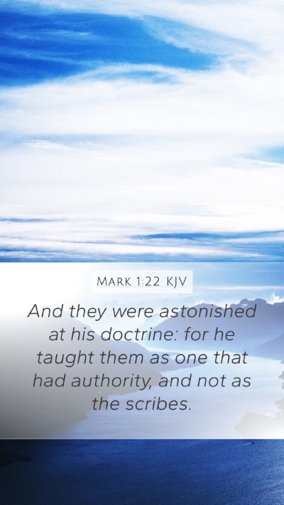 Mark 1:22 KJV Bible Verse Image