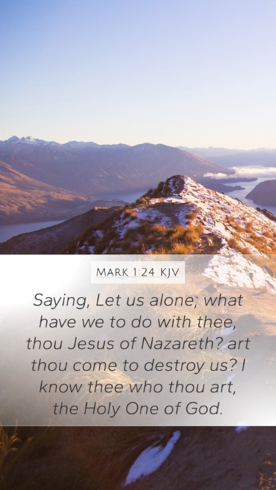 Mark 1:24 KJV Bible Verse Image