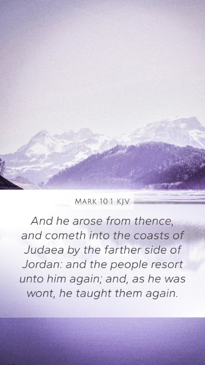 Mark 10:1 KJV Bible Verse Image