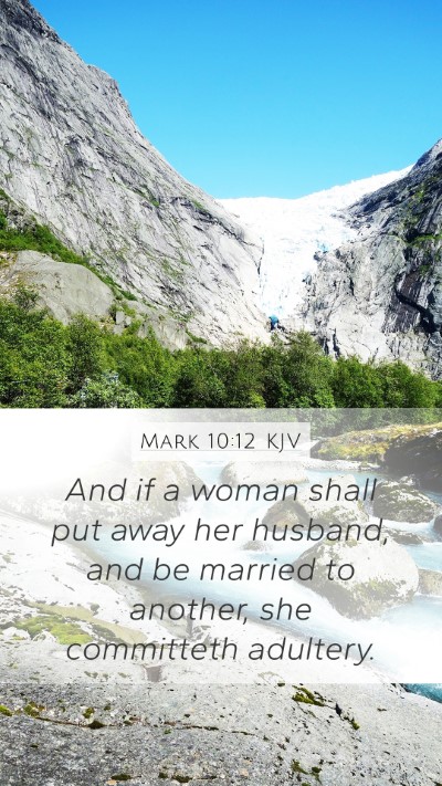 Mark 10:12 KJV Bible Verse Image