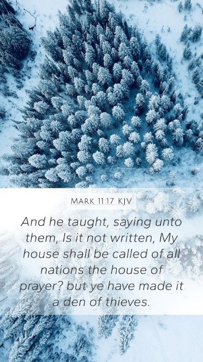 Mark 11:17 KJV Bible Verse Image