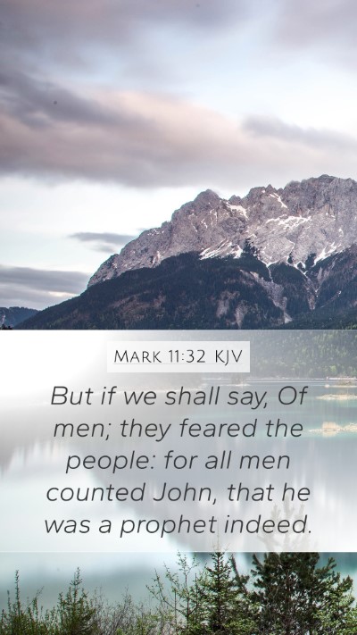 Mark 11:32 KJV Bible Verse Image