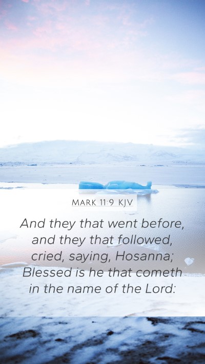Mark 11:9 KJV Bible Verse Image