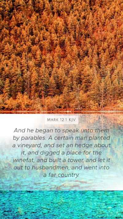 Mark 12:1 KJV Bible Verse Image