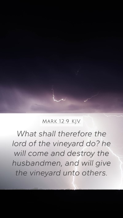 Mark 12:9 KJV Bible Verse Image