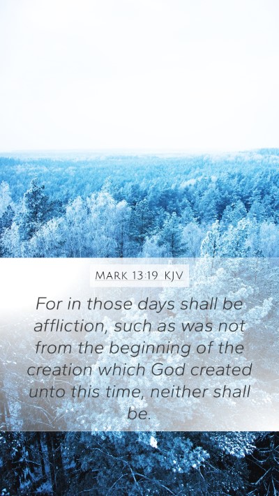 Mark 13:19 KJV Bible Verse Image