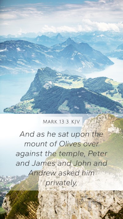 Mark 13:3 KJV Bible Verse Image