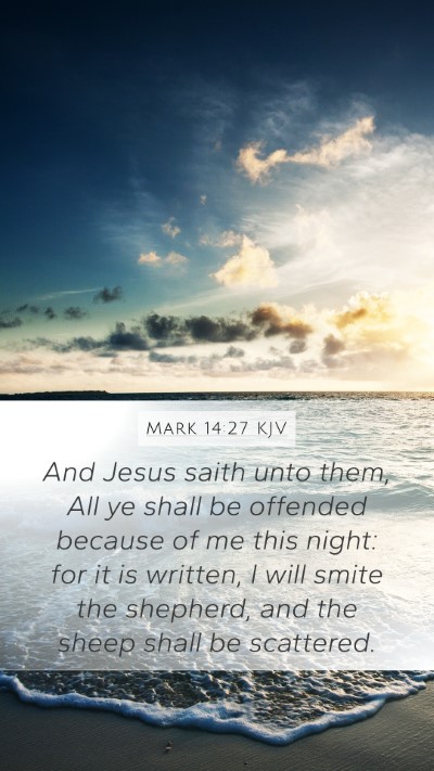 Mark 14:27 KJV Bible Verse Image