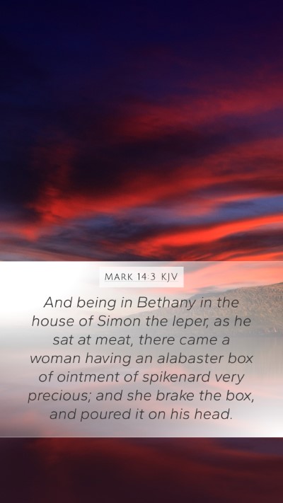 Mark 14:3 KJV Bible Verse Image