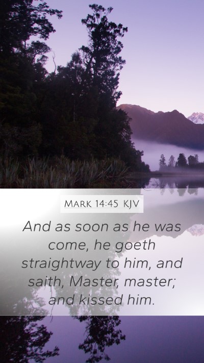 Mark 14:45 KJV Bible Verse Image
