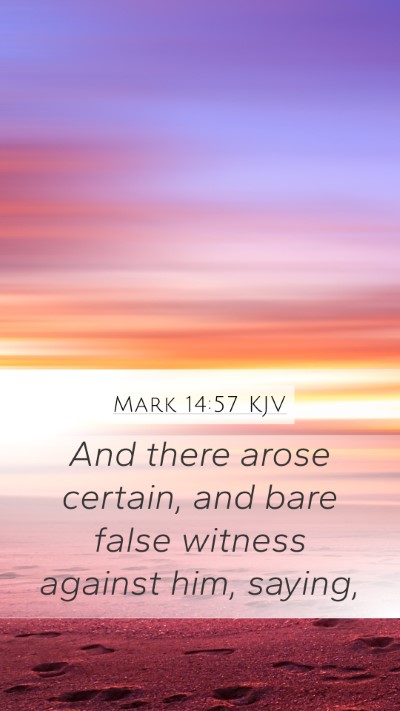 Mark 14:57 KJV Bible Verse Image