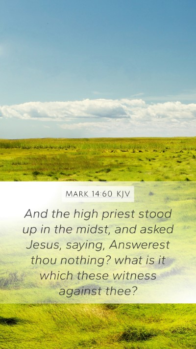 Mark 14:60 KJV Bible Verse Image