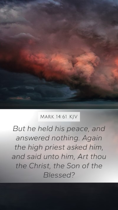 Mark 14:61 KJV Bible Verse Image