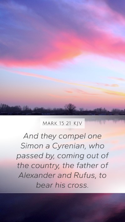 Mark 15:21 KJV Bible Verse Image