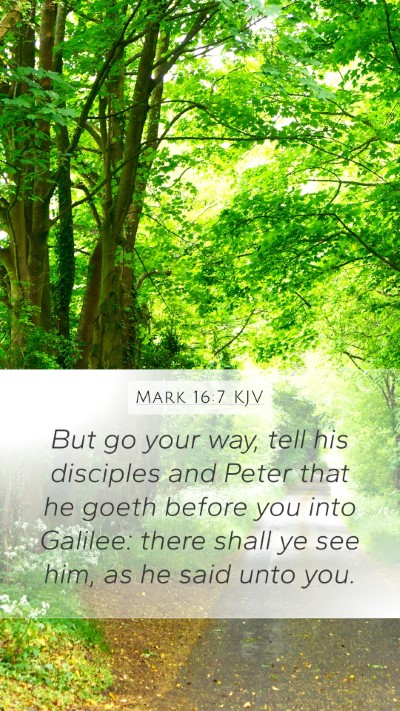 Mark 16:7 KJV Bible Verse Image