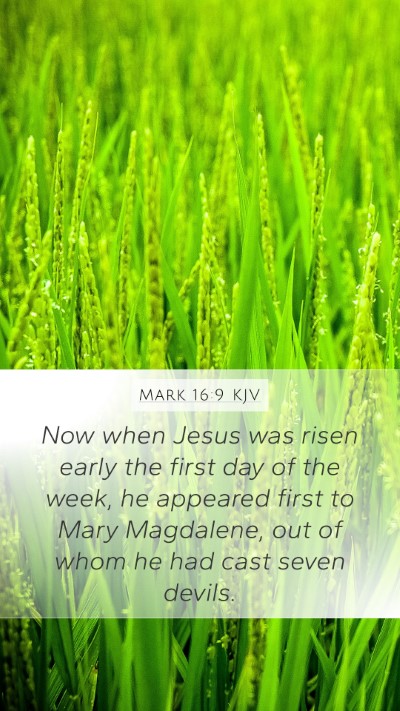 Mark 16:9 KJV Bible Verse Image