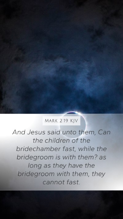 Mark 2:19 KJV Bible Verse Image
