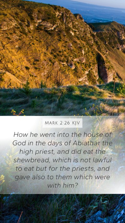 Mark 2:26 KJV Bible Verse Image
