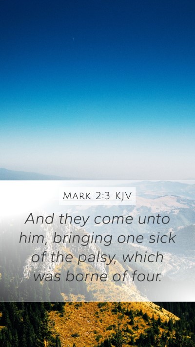 Mark 2:3 KJV Bible Verse Image