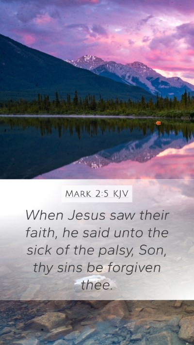 Mark 2:5 KJV Bible Verse Image