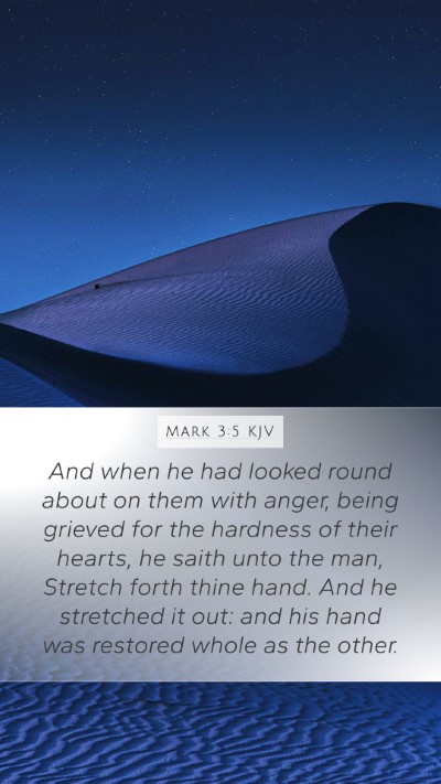 Mark 3:5 KJV Bible Verse Image