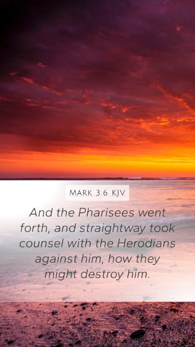 Mark 3:6 KJV Bible Verse Image