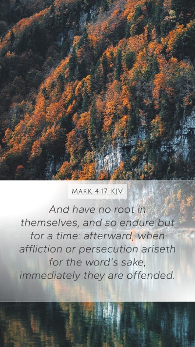 Mark 4:17 KJV Bible Verse Image